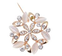 ARTIBETTER Broche Blanche en Alliage à Motif Fleur, Facile à Porter Transporter, Accessoire Créatif pour Manteau ou Châle Lors D'anniversaires ou Festivals de Récolte