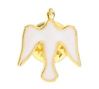 Artibetter Broche Chrétienne Oiseau en Émail Plaqué Or, Épinglette Religieuse pour Femmes, Accessoire de Mode pour Communion et Baptême, Bijou Symbolique de Paix