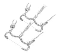 Artibetter Broche Créative en Alliage de Zinc 2pcs pour Femmes Dentistes et Étudiants, Épingle Versatile Argentée comme Présent D'appréciation