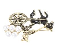 ARTIBETTER Broche Décorative Baroque en Alliage Strass, Style Palais Vintage, Épingle à Revers Élégante pour Vêtements et Paquet, Accessoire Féminin pour Fête et Tenue Quotidienne