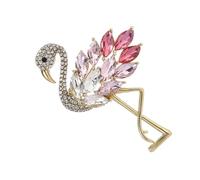 ARTIBETTER Broche Flamant Rose en Strass et Cristal pour Femme, Épingle Décorative pour Vêtements, pour Fêtes et Événements Formels
