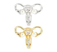 Artibetter Broche pour Femmes et Filles Facile à Assortir en Alliage Argentée Forme Utérus, Épingle Créative Lors D'occasions Officielles ou Décontractées