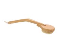 ARTIBETTER Brosse de Bain à Long Manche en Poils de Sanglier Naturels, Petite Tête Ronde Détachable, Manche Incurvé en Bambou, Brosse Exfoliante pour Dos et Corps, Soin Peau, Accessoire