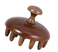 ARTIBETTER Brosse de Massage du Cuir Chevelu en Bois Naturel 19 Dents Larges pour Stimulation et Relaxation, Peigne Ergonomique Multifonction pour Shampooing et Soin Capillaire, Usage