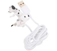 Artibetter Câble de Charge USB Type-C Blanc Motif Chien Câble de Chargement Rapide et Transfert de Données Stable pour Téléphone Ligne de Recharge Créative et Solide Accessoire