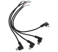 Artibetter Câble USB-c à 4 Broches Connecteur Mâle Coudé 90°, Câble à Monter Soi-même de 0,25 M pour Alimentation et Transfert de Données, Kit 4 Pièces pour Réparation et Fabrication USB