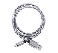 Artibetter Câble USB Type-c Tressé Nylon 1 M Câble de Charge Rapide 2a Compatible avec Smartphones S8/s9 Note 8 Chargeur Portable Gris pour Transfert et Rechargement