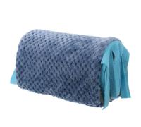 Artibetter Cachette de Hamster en Peluche Maison Tunnel pour Lapin Refuge Sécurisé Décoration D’intérieur Forme Tunnel à Pompon pour Lapin Jeu et Cachette Hiver et Toute L’année
