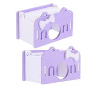 Artibetter Cachette Délicate Lavande pour Hamster et Cochon d'Inde en PVC 2pcs, d'exercice pour Réduire Négatives et Favoriser L'activité