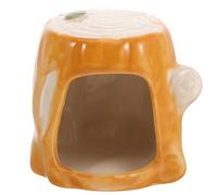 Artibetter Cachette Offrant Espace D'activité et Hamster et Cochon d'Inde en Céramique Nid Décoratif Orange Améliorant la Qualité du Sommeil Toute L'année