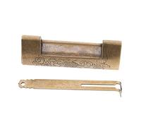 Artibetter Cadenas Rétro en Laiton Gravé 7,5 Cm Entre-axes 4,4 Cm Serrure Ancienne Chinoise pour Boîte à Bijoux et Coffret en Bois Cadenas Décoratif Vintage pour Valise - Usage Domestique