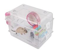 ARTIBETTER Cage à Hamster Grosse Maison Château en Acrylique Transparent, avec Roue d'exercice, Gamelle, Abreuvoir Anti-Fuite et Petite Maison Colorée, pour Hamster, Style Plusieurs Styles