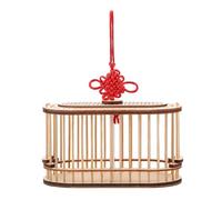 Artibetter Cage en Bois pour Sauterelles Portable, Boîte de Transport Ovale Double Compartiment, Mini Récipient D’observation pour Insectes, Activités Nature et Scolaires