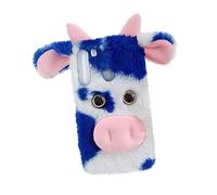 Artibetter Caisse De Téléphone Bizarre Léopard Truc Touche Vache Lumière Nuit Autocollants Rose Téléphone en Peluche Rester Mignon Coque De Protection Téléphone Coque Smartphone Blue