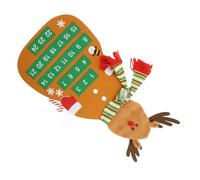 ARTIBETTER Calendrier de Feutre Renne avec Poches Multiples Décoration Murale de Noël Compte pour Maison et Bureau pour Décor de Porte de Noël