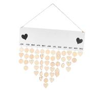 Artibetter Calendrier Mural en Bois Maison, Décoration Murale Créative et Simple, Rappel des Anniversaires et Fêtes, Corde en Chanvre et Fer, Design Concis