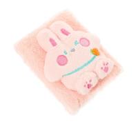 Artibetter Carnet Peluche Kawaii pour Garçon Fille Cahier Adorable avec Couverture Moelleuse et Pages Lignées pour Journal de Voyage et Modèle Lapin Rose