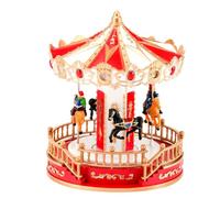 Artibetter Carrousel Musical de Noël : Figurine de Cheval Lumineuse et rotative - Décoration de Table à Poser, Cadeau de Noël, décoration des fêtes d'hiver