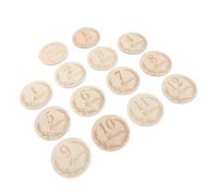 ARTIBETTER Cartes Commémoratives en Bois Bébé 14 Pièces, Cartes Mensuelles de Croissance Bébé, Fiches de Suivi de Naissance Réutilisables, Accessoires Photo pour Premiers Mois et