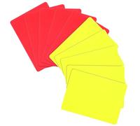 Artibetter Cartes D'arbitre de Football Rouge et Jaune 10pcs en PVC Légères Solide pour Matchs de Football Usage Professionnel