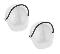 Artibetter Casques de Sécurité Légers Lot de 2 Miniatures en Plastique Blanc Corde à Ressort Sécurisée pour Poupées et Petits Animaux pour de Bricolage