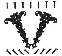 Artibetter Charnières Pour Bois En Alliage De Zinc Lot De 2 11.2x6.9cm Charnières Rétro Adaptées Aux Portails Et Portes De Grange 8 Trous Pour Fixation Stable Usage Extérieur