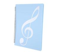 Artibetter Classeur Partitions Musique Format Organiseur Portable Pages Faces Bleu Argenté pour Piano Violon Guitare Bureau Conférence
