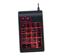 Artibetter Clavier Portable USB Filaire Pavé Numérique Lumineux Mécanique, Design Simple en Plastique Noir, pour Réunion et Autres Activités