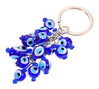 Artibetter Clé Oeil du Diable Porte-clés en Métal Porte-clés Hamsa Porte-clés Assorti Pendentif Sac à Pendentif Breloque Mauvais Œil Ojo De Porte-Bonheur Manquer Yeux Bleus Verre Élégant