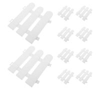 Artibetter Clôture de Jardin Blanche en Plastique 10 Pcs Embouts Ronds, Facile à Assembler, pour Cour et Parterres Fleuris, Design Élégant et Pratique
