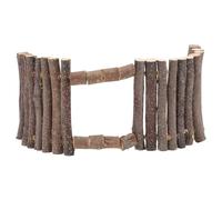 Artibetter Clôture et Ajustement Flexible en Bois Marron pour Petits Animaux Fonction de Broyage des Dents pour Habitat Domestique ou Magasin pour Animaux