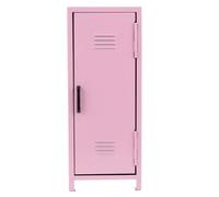 ARTIBETTER Coffret de Rangement Métallique Rose avec Serrure et Clés, Petit Casier Verrouillable Multifonction pour Maquillage et Produits de Beauté, Organisateur Compact pour Bureau,