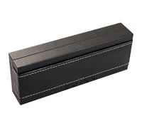 Artibetter Coffret Présent Boîte à Stylos Vide en Cuir, Trousse à Stylos-Plumage 2 Pièces, Boîte à Crayons Pratique pour Professionnels et Amateurs, Noir, Design Angulaire pour Diverses