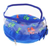 Artibetter Collerette Gonflable pour Chiens Cornet de Beignet pour Chien Empêche de Gratter Lécher Les Plaies Ajustable PVC Bleu Post-opératoire Propriétaires d'animaux