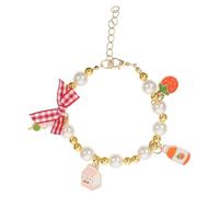 Artibetter Collier Décoratif pour Chat et Chien Perles Imitation, Noeud, Longueur Réglable 6 Cm, Accessoire de Fête et Photo pour Animaux de Compagnie