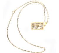 Artibetter Collier en Acier Inoxydable Créatif à Pendentif Boulier Doré, Chaîne Clavicule pour Homme, Bijou Anti-stress Polyvalent, Accessoire Mode Solide et Élégant, Présent pour Toutes