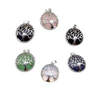 Artibetter Collier Pendentif en Alliage Perles en Cristal Lot de 6 Accessoires pour Bijoux DIY de Bricolage pour Présents d'Anniversaire et Noël