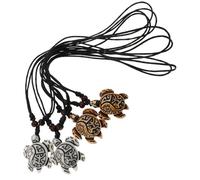 Artibetter Collier Pendentif Tortue en Résine Style Européen 4 Pièces Blanc et Marron, Collier Tortue pour Femme, Ornement pour Bijoux et Accessoires de Mode