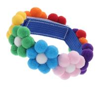 Artibetter Collier pour Chien et Chat Décoratif Fleurs en Peluche, Collier Ajustable XS, Accessoire Coloré pour Fêtes et Photos, Adapté aux Chiots et Chatons