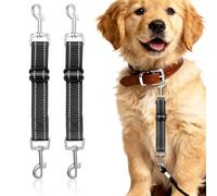 ARTIBETTER Connecteur Collier Chien 2pcs en Nylon Noir Double Crochet, Accessoire Facile à Utiliser pour Dressage et Promenade Sécurisée