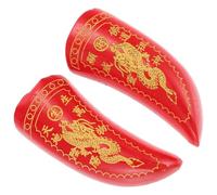 Artibetter Coupe Divinatoire Bois Yin Yang, Paire de Cornes Sacrées Rouges | Objet Rituel Sculpté et Peint Soin, Toucher Lisse et Brillant, Décoration de Temple, Coffret