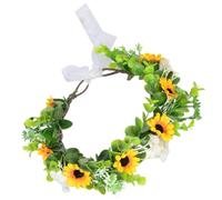 Artibetter Couronne de Fleurs de Mariée en Plastique, Fleur Simple Élégante | Coiffe Réglable, Tient Bien Tête, pour Mariage et Séance Photo, Style Délicat