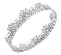 Artibetter Couronne de Roi Vintage Homme en Métal Argenté Rétro, Serrage-tête Léger pour Fête, Cosplay et Spectacle, Accessoire Royal pour Anniversaire et Costume Prince