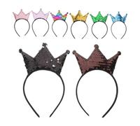 Artibetter Couronne Princesse 8pcs en Plastique et Polyester, Accessoire Scintillant pour Filles, pour Tea Party et Playdates