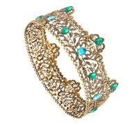 ARTIBETTER Couronne Rétro pour Hommes en Alliage Strass Bleus et Verts, Accessoire de Tête Médiéval Vintage Léger, Couronne Décorative pour Mariage, Fêtes et Déguisements, Bijou de Mariage