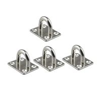 Artibetter Crochets de Plafond en Acier Inoxydable de U Plaques à Œillet Carrées, Surface Lisse sans Bavures, Lot de 4 Pièces, pour Fête Estivale en Balcon Cuisine