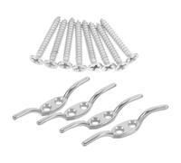 Artibetter Crochets de Taquet Installation Facile et Résistant la Rupture en Acier Inoxydable Argenté Lot de 4 pour Cordon de Stores pour Œuvres d'art et Artisanat