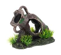 Artibetter Décor D'aquarium en Résine Ornement Pot Cassé Vintage 1 Pièce Herbe Décorative, Cachette Naturelle pour Poissons, Crevettes et Tortues, Décoration Grotte Rustique pour Aquarium