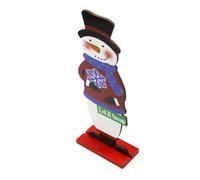 Artibetter Décoration de Noël en Bois Bonhomme de Neige Peint à la Main Accessoire Décoratif de Bureau Décorations de Scènes de Noël pour Vitrine Ambiance Chaleureuse