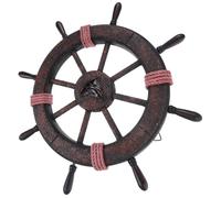 Artibetter Décoration Murale Nautique en Bois Marron Style Méditerranéen, Pendentif de Gouvernail Suspendu pour Chambre ou Bar, Art Mural de Roue de Navire Charmant
